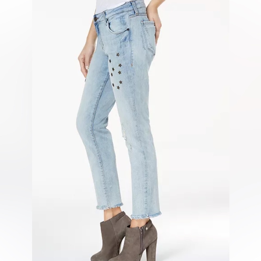 STS Blue Star Stud Taylor Tomboy Jeans Distressed Raw Hem - Boyfriend Fit - Picture 14 of 14